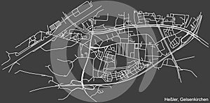 Street roads map of the HEÃÅ¸LER DISTRICT, GELSENKIRCHEN photo